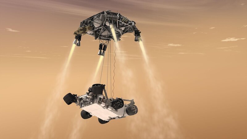 Mars rover landing sequence