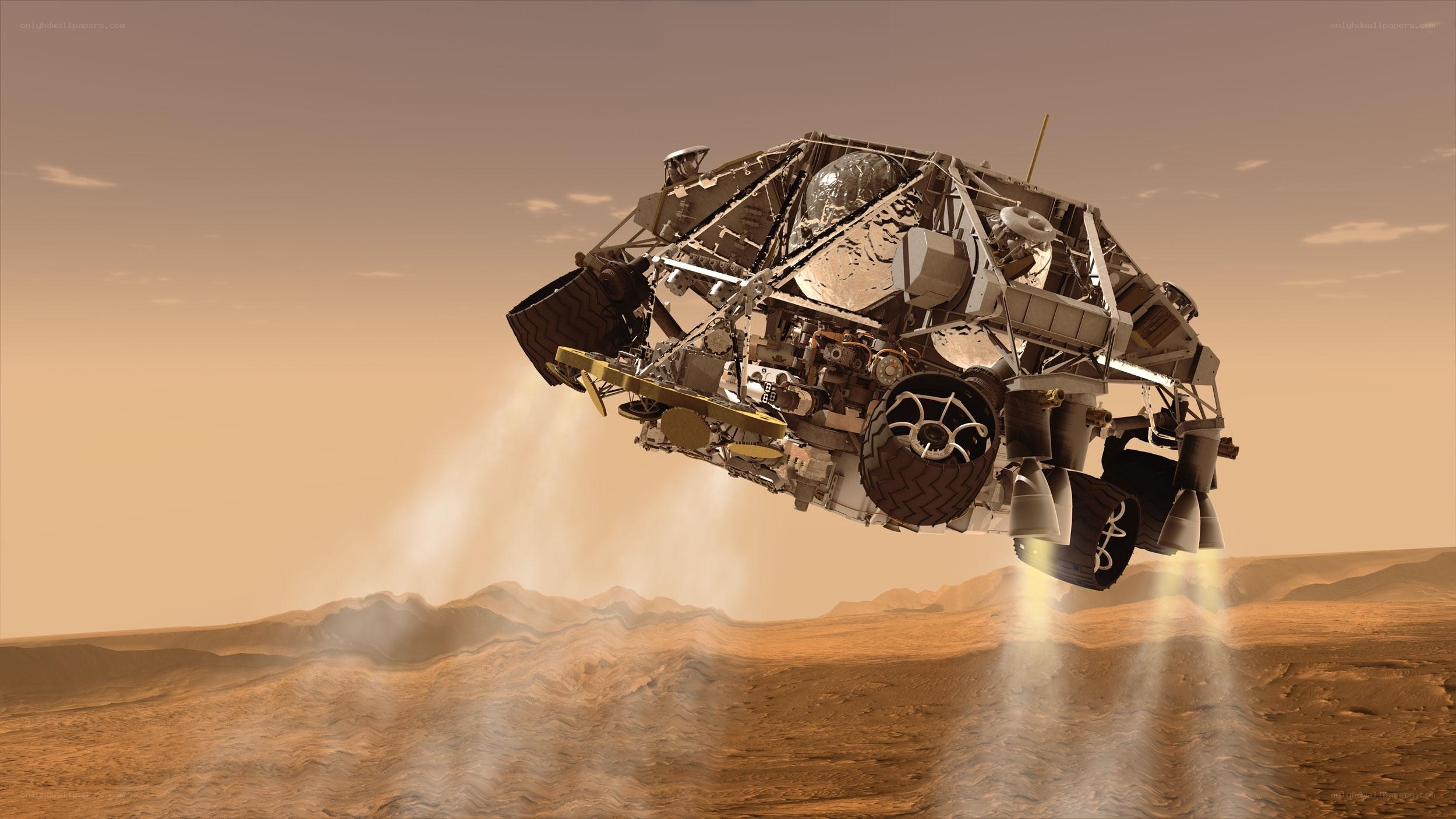 Mars rover landing