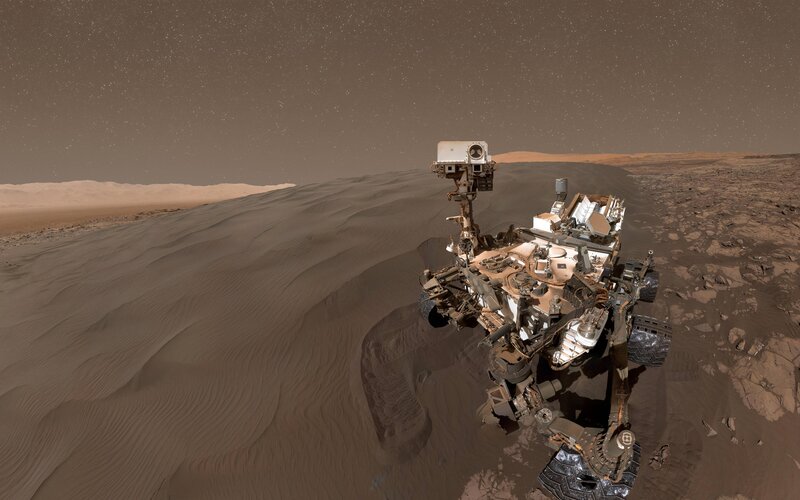Mars Rover on Dune — Brown