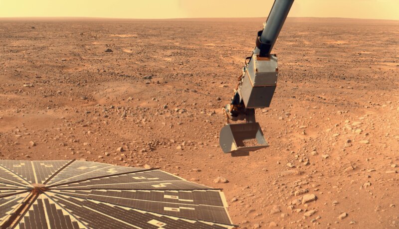 Mars rover on red planet