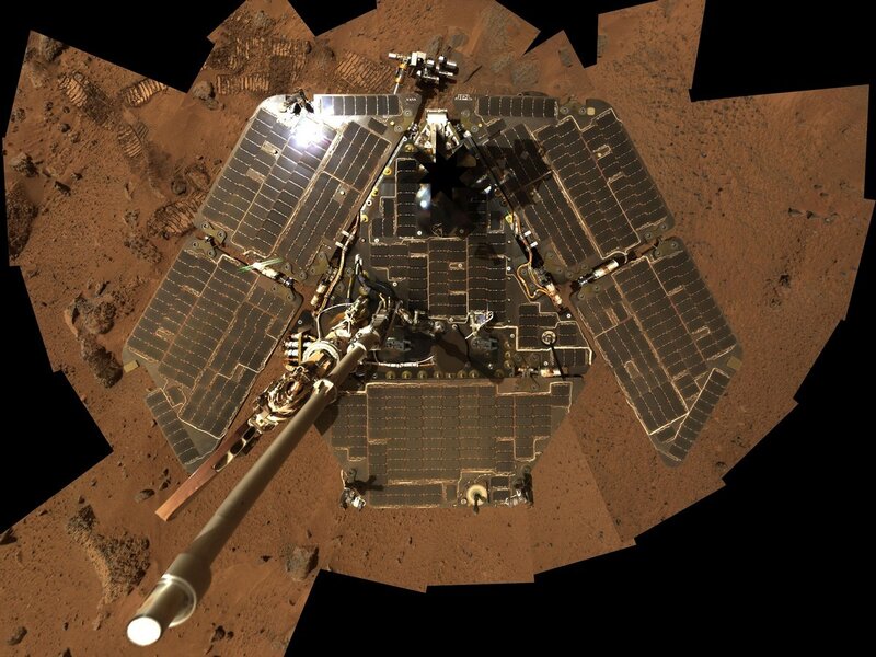 Mars rover on red planet