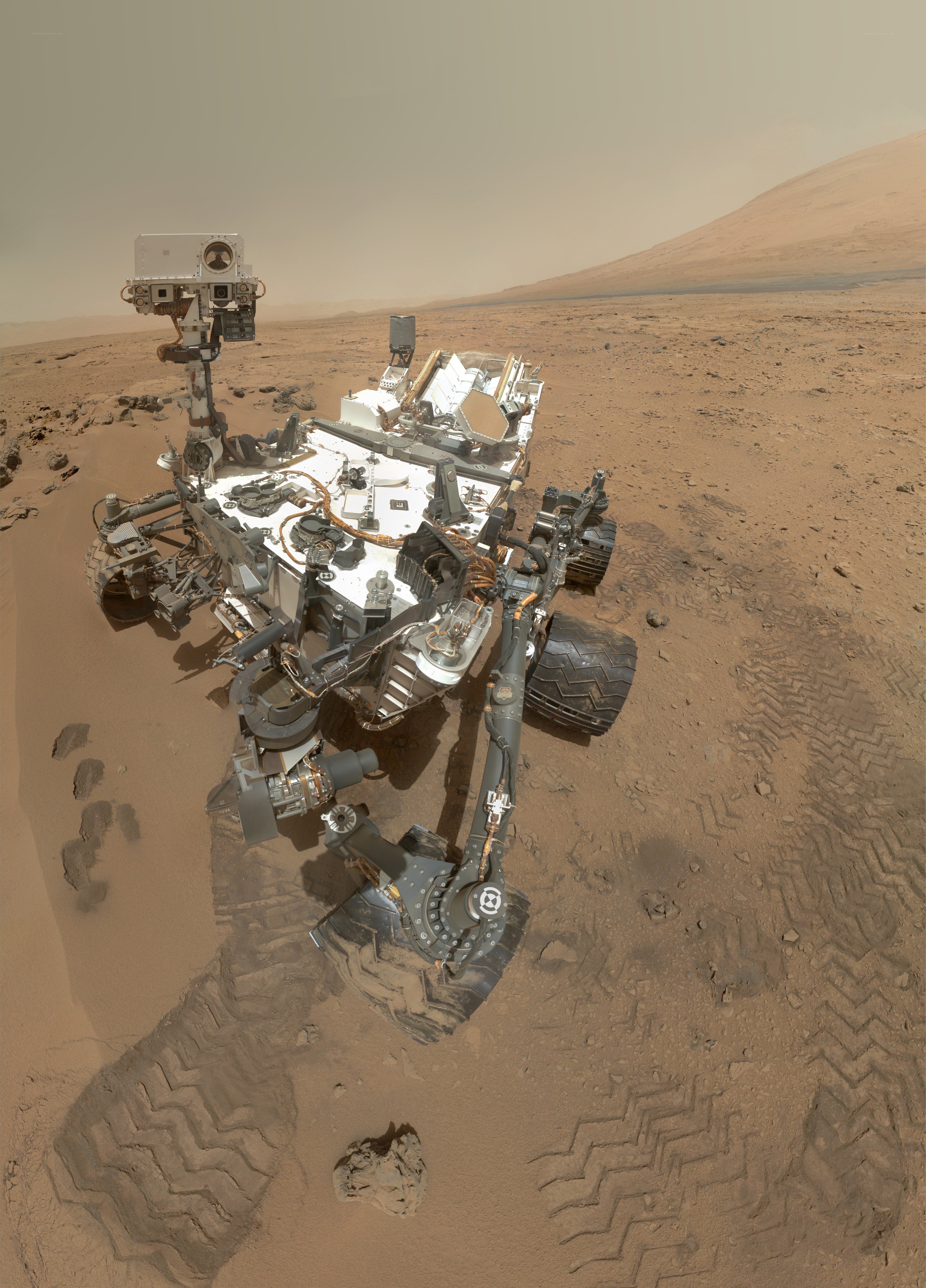 Mars rover on red planet