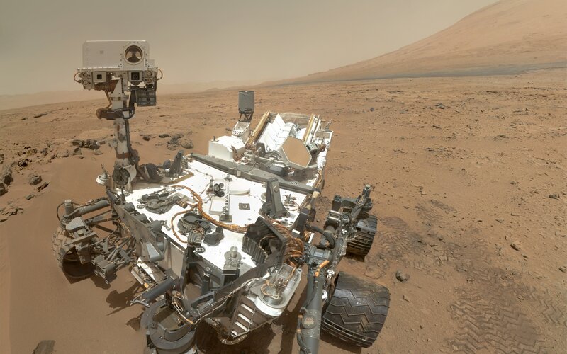 Mars rover on red planet