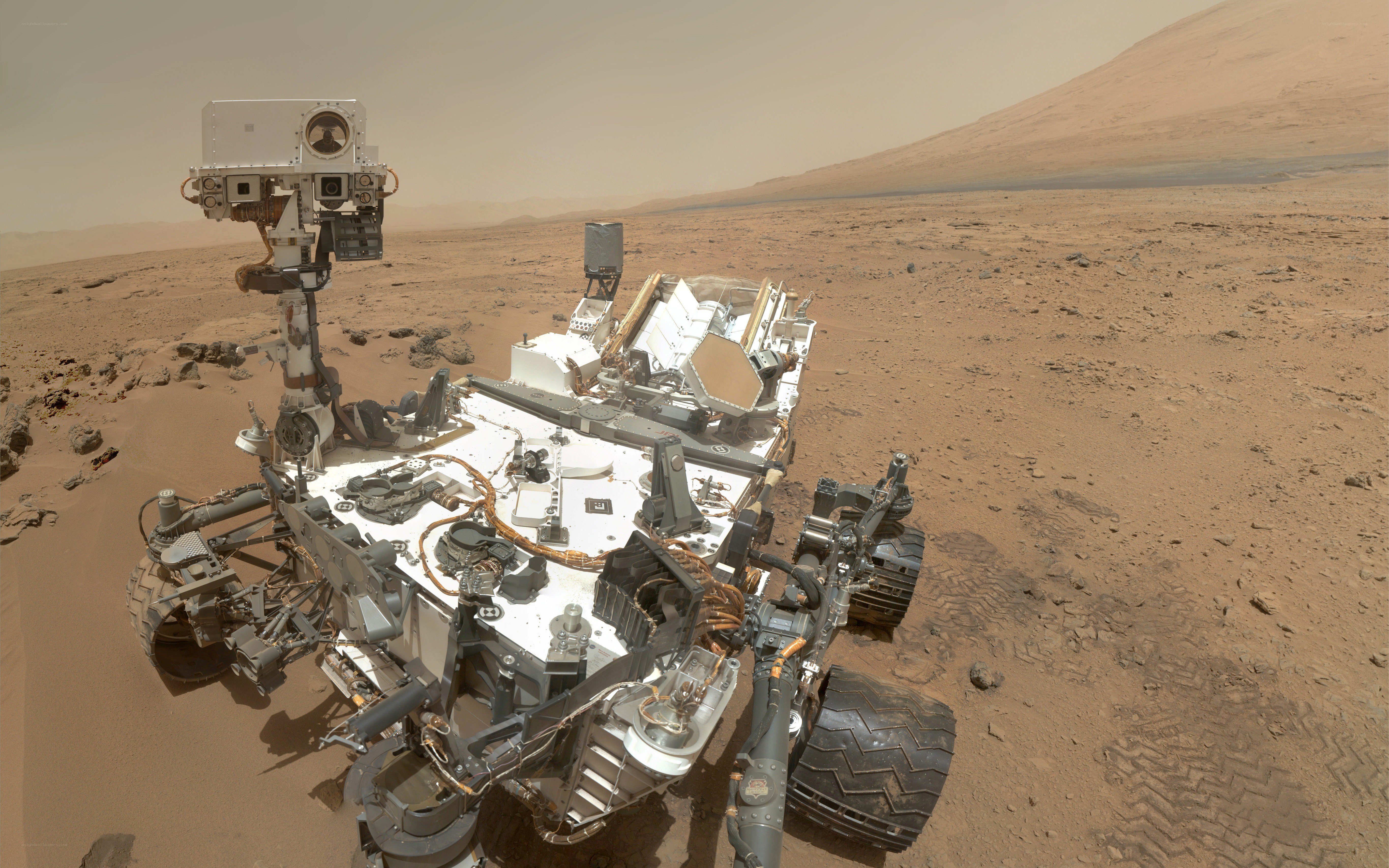 Mars rover on red planet