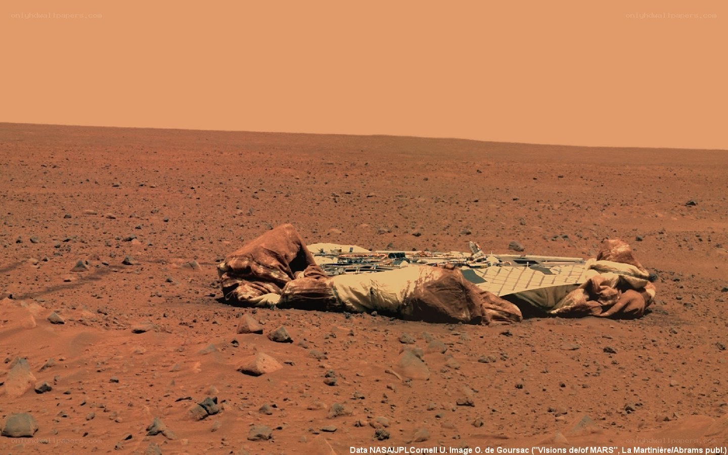 Mars rover on red planet