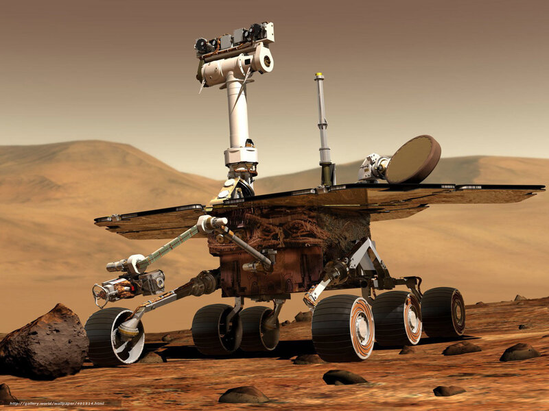 Mars Rover on Red Planet — Brown, Desolate, 3d Render