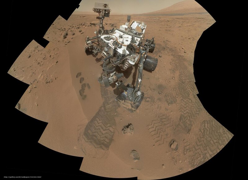 Mars Rover on Red Planet — Brown, Desolate, Photograph, Dunes