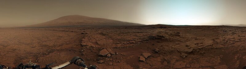 Mars Rover on Red Planet — Brown, Desolate