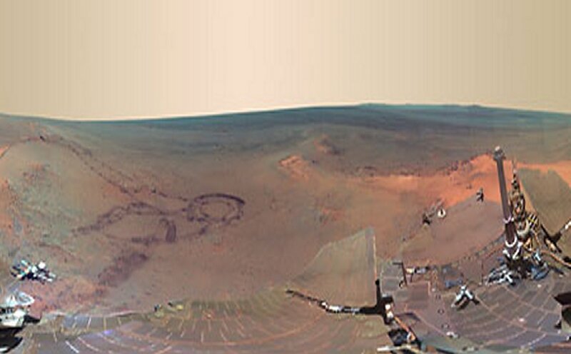 Mars Rover on Red Planet — Desolate, Photograph