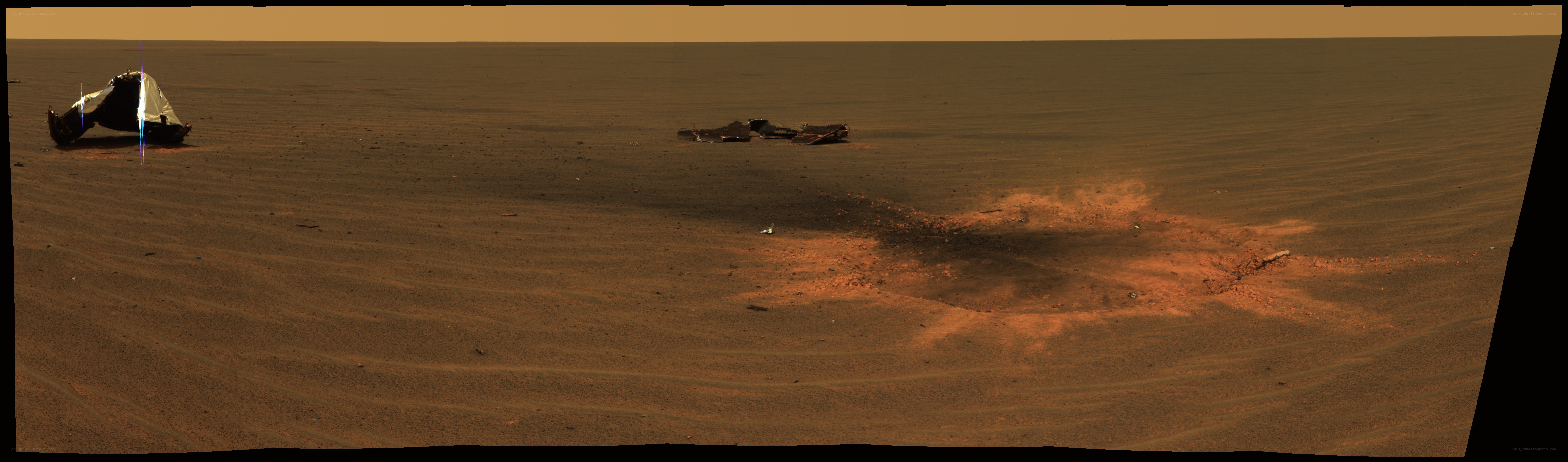 Mars rover on red planet surface