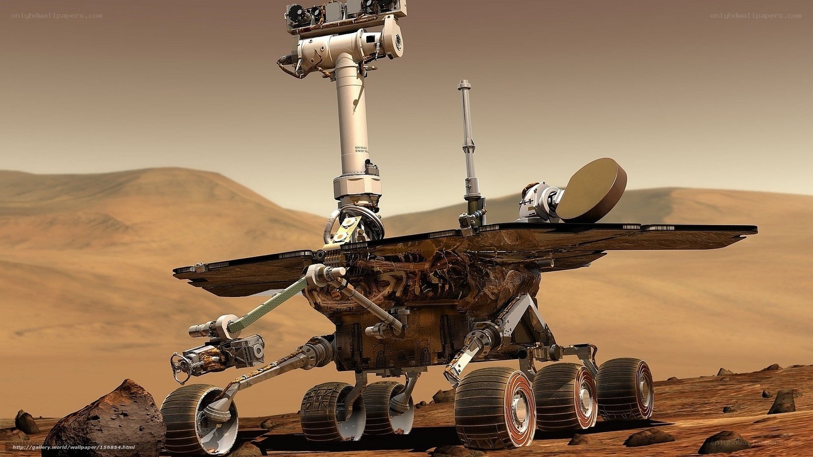 Mars rover on red planet