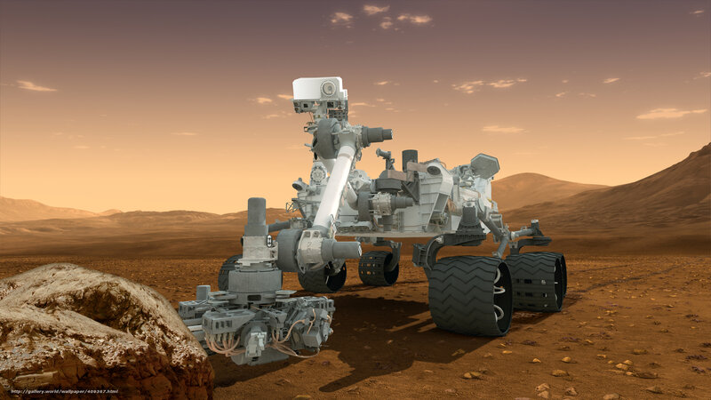 Mars Rover on Surface — Brown, Desolate, Afternoon