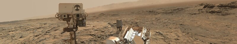 Mars Rover on Surface — Brown, Desolate, Photograph, Martian Landscape