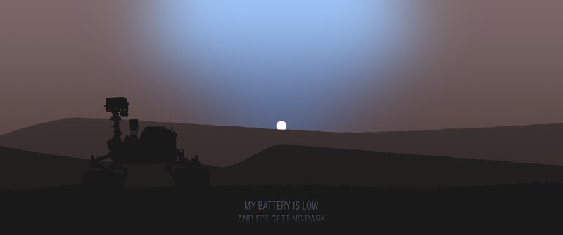 Mars Rover on Surface — Brown, Dramatic
