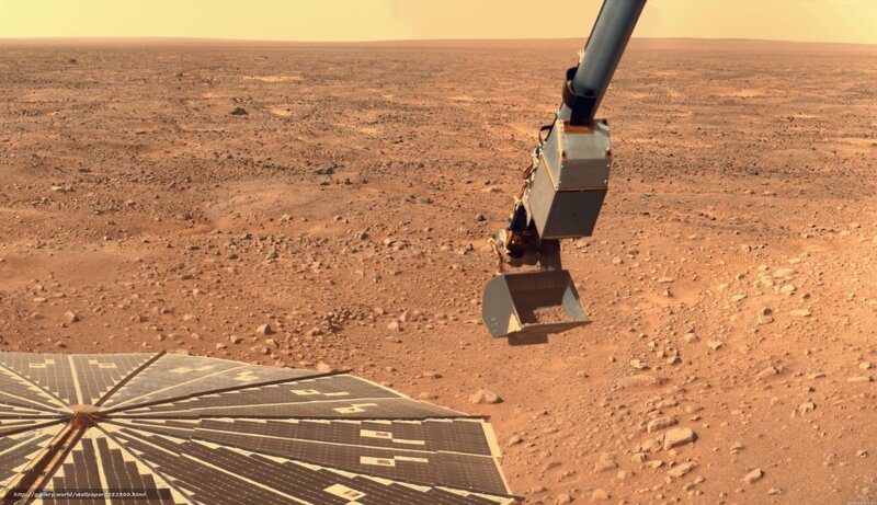Mars Rover on Surface — Red