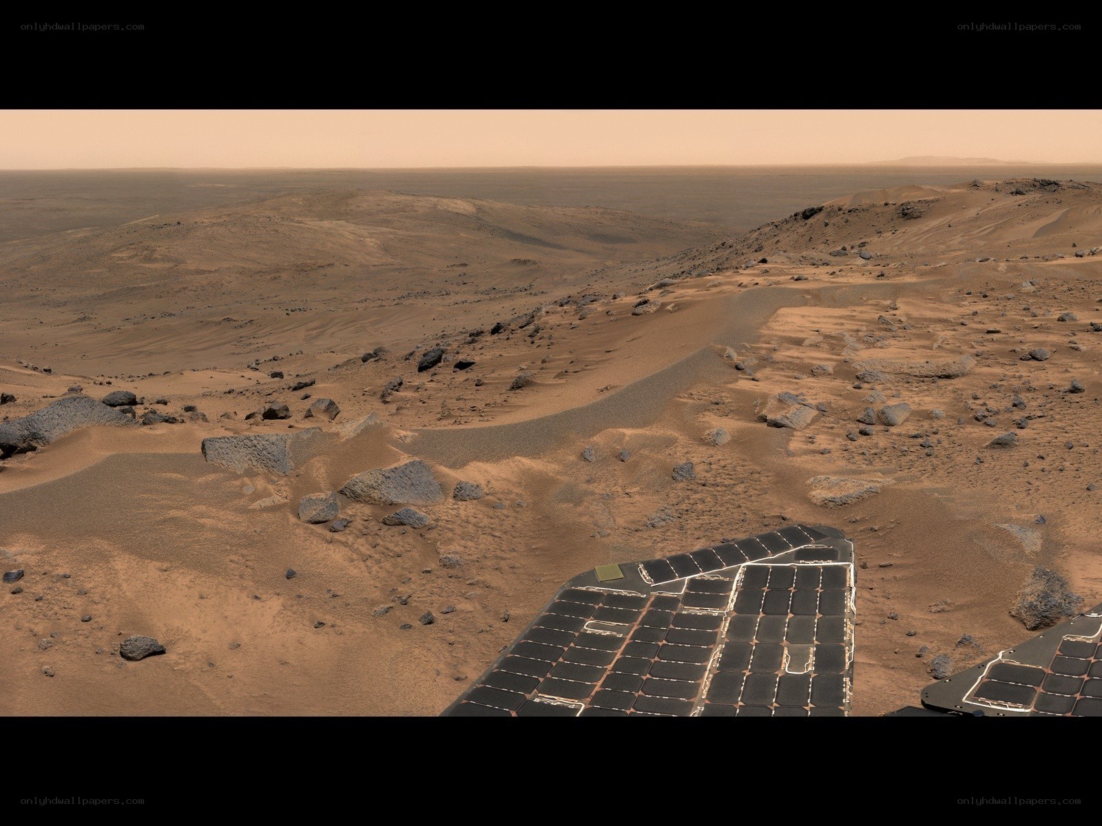 Mars rover on the surface