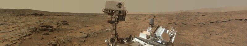 Mars rover on the surface