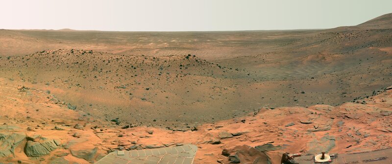 Mars rover panoramic view