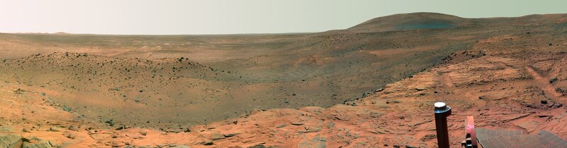 Mars rover panoramic view