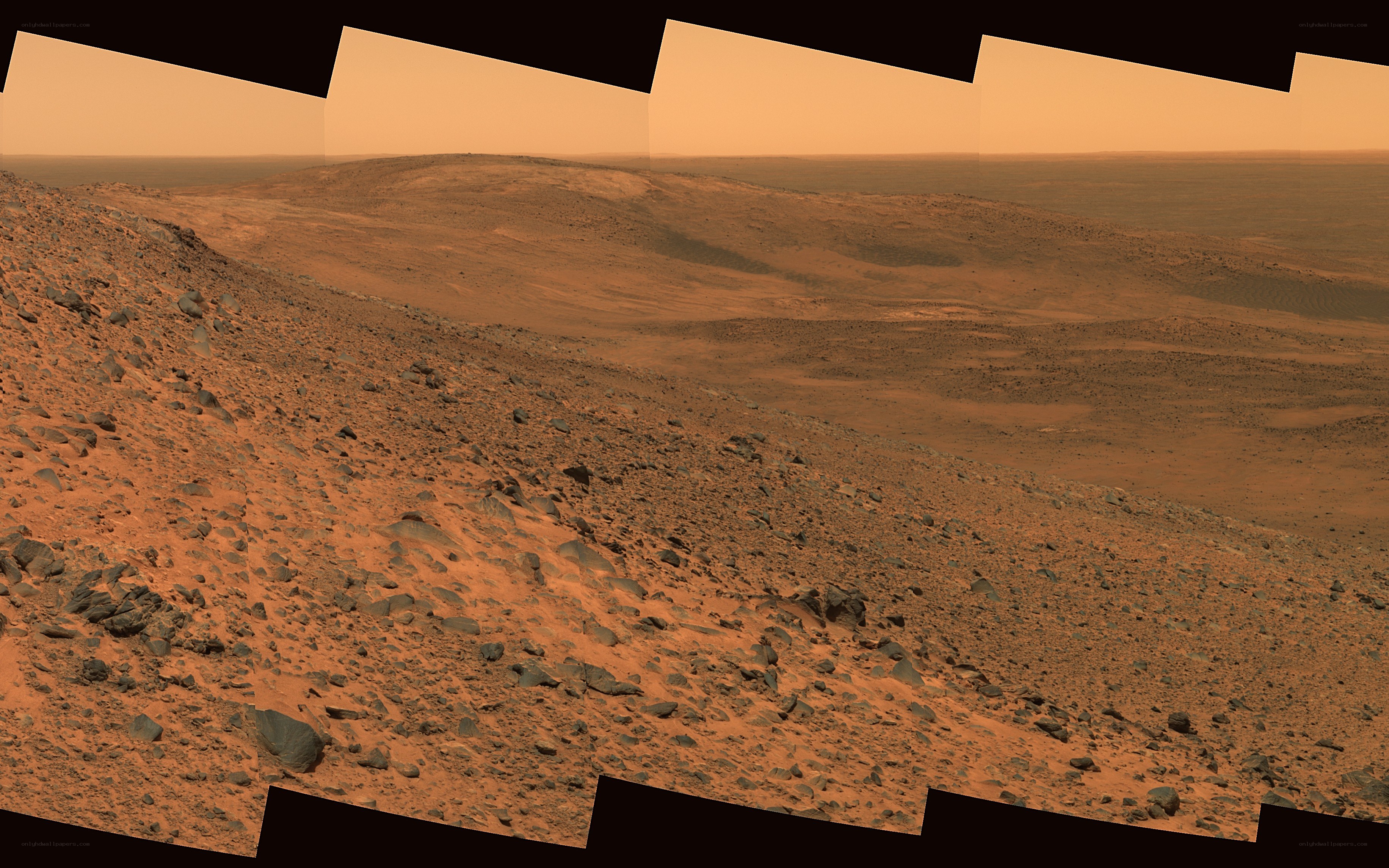 Mars rover panoramic view