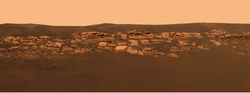 Mars rover panoramic view
