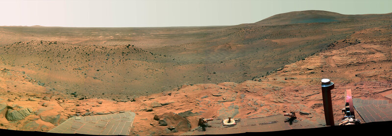 Mars rover panoramic view