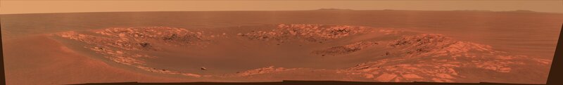 Mars rover panoramic view