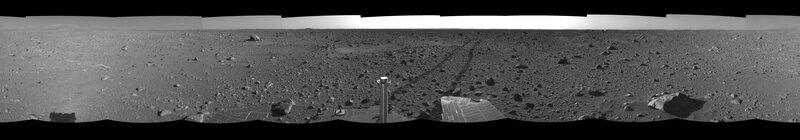Mars rover panoramic view