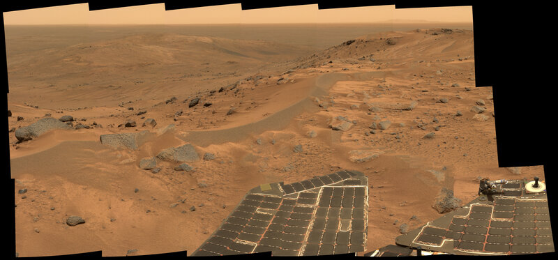 Mars rover panoramic view