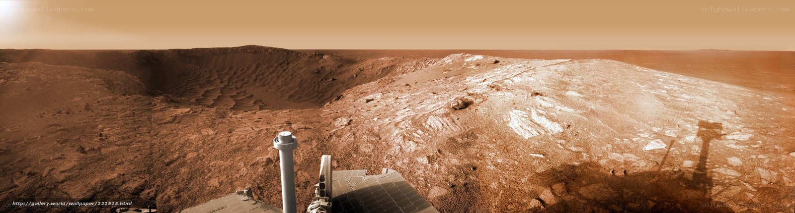 Mars rover panoramic view