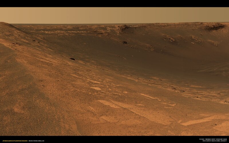 Mars rover view of Meridiani Planum