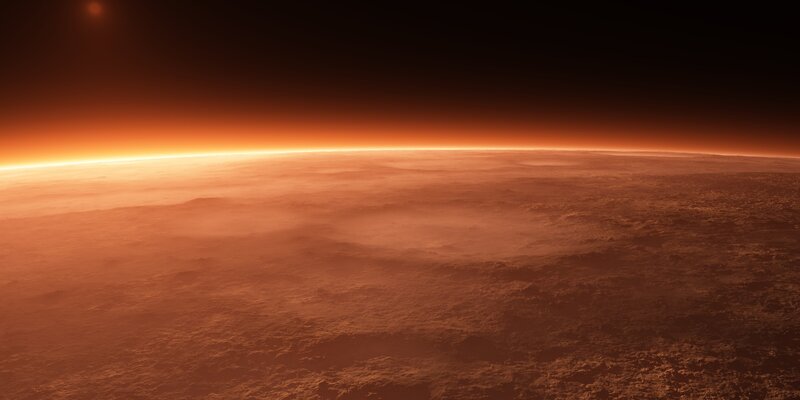 Mars surface from orbit