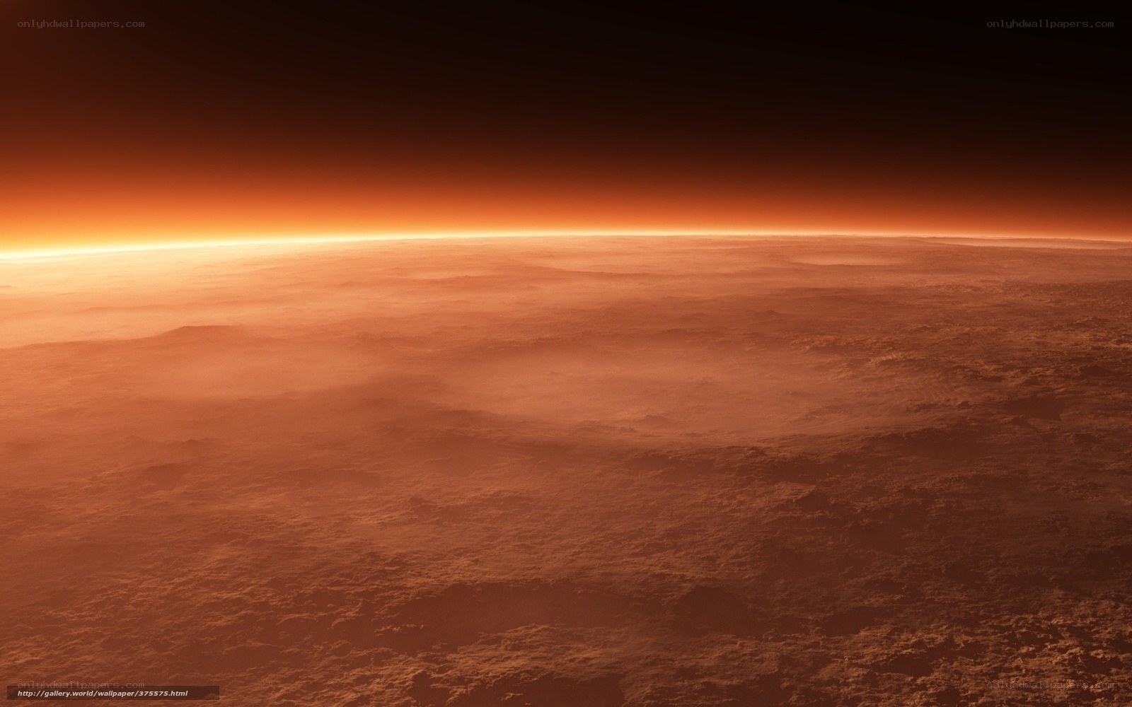 Mars surface from orbit