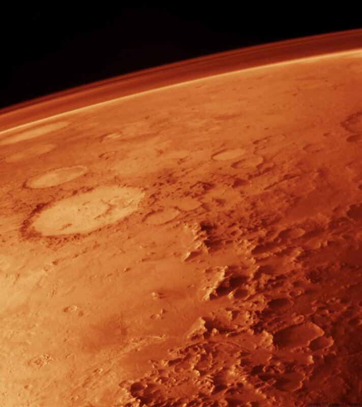 Mars surface from orbit
