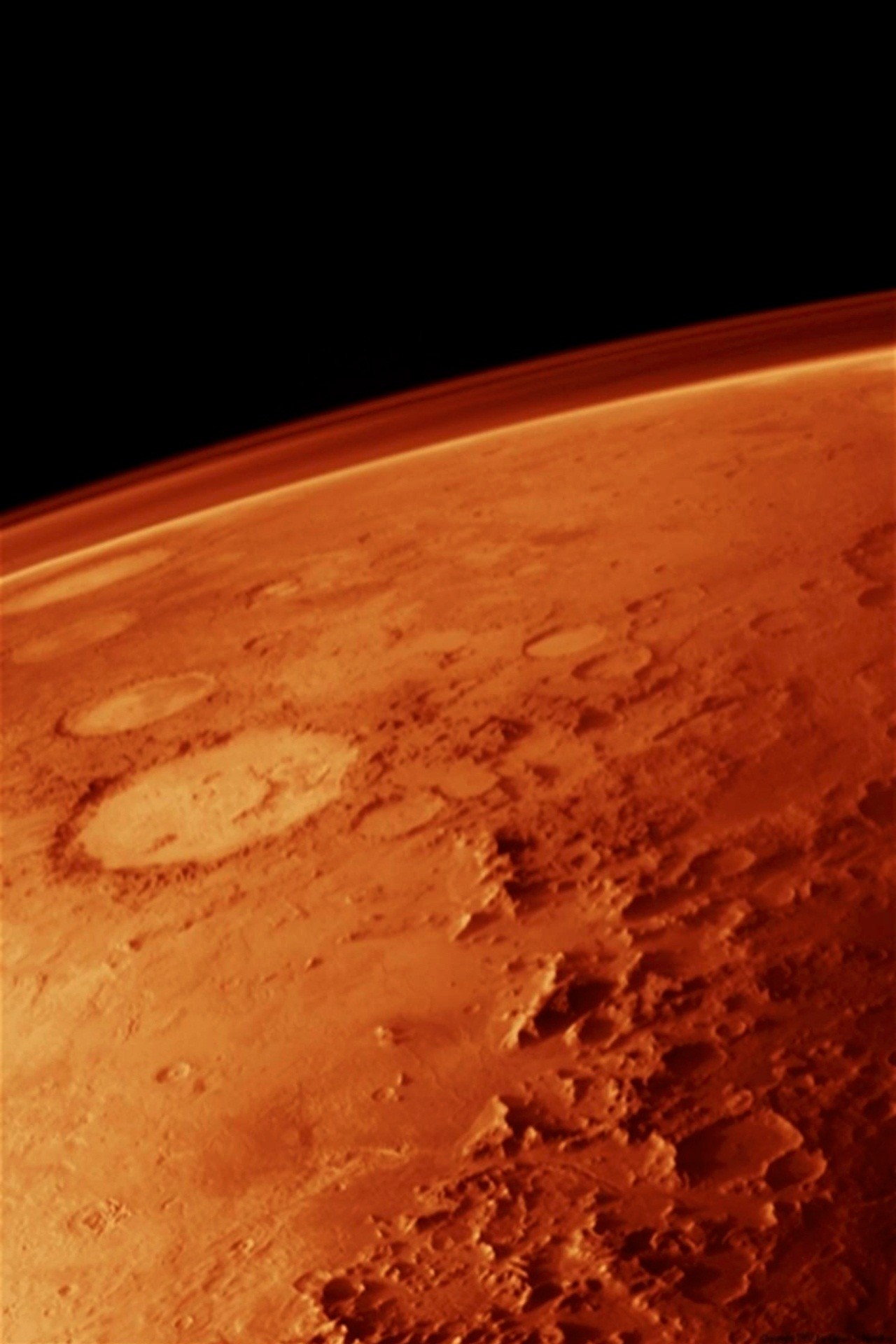 Mars surface from orbit