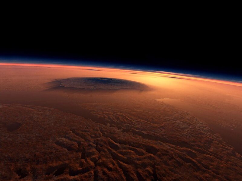 Mars Surface from Orbit — Orange