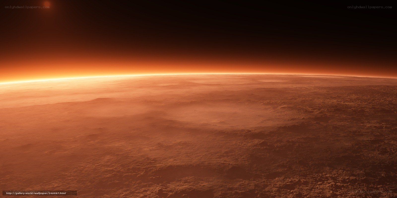 Mars surface from orbit