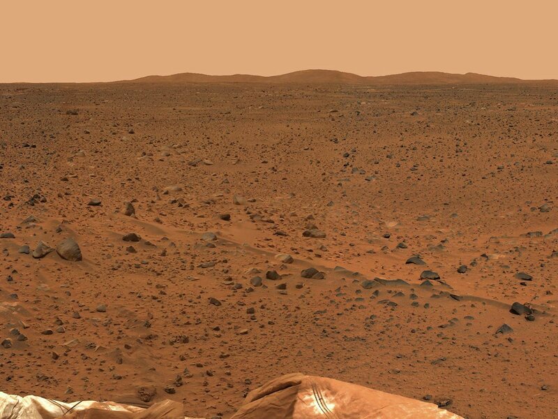 Mars surface landscape