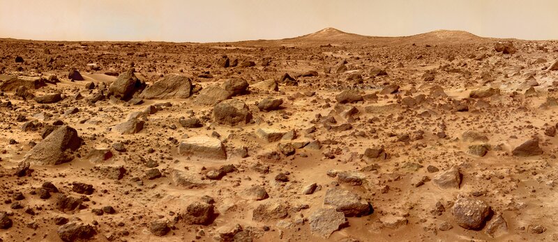 Mars surface landscape