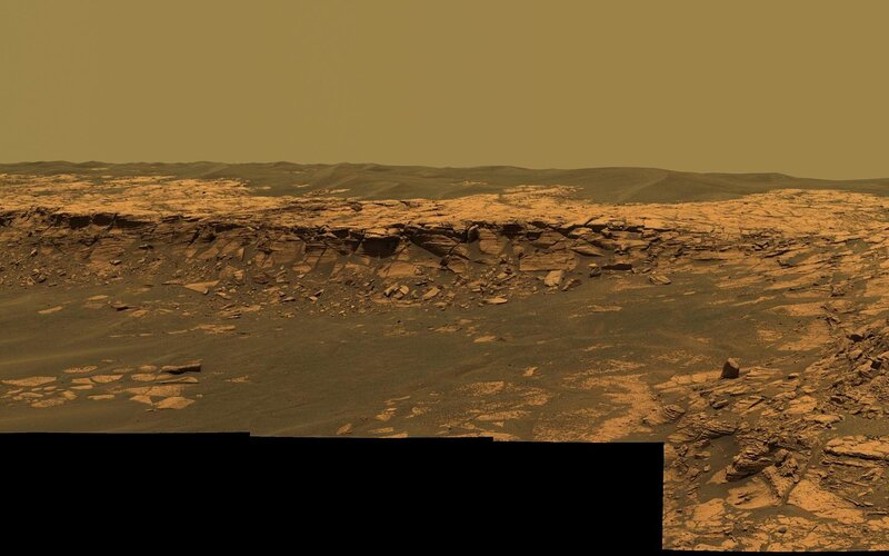 Mars surface landscape