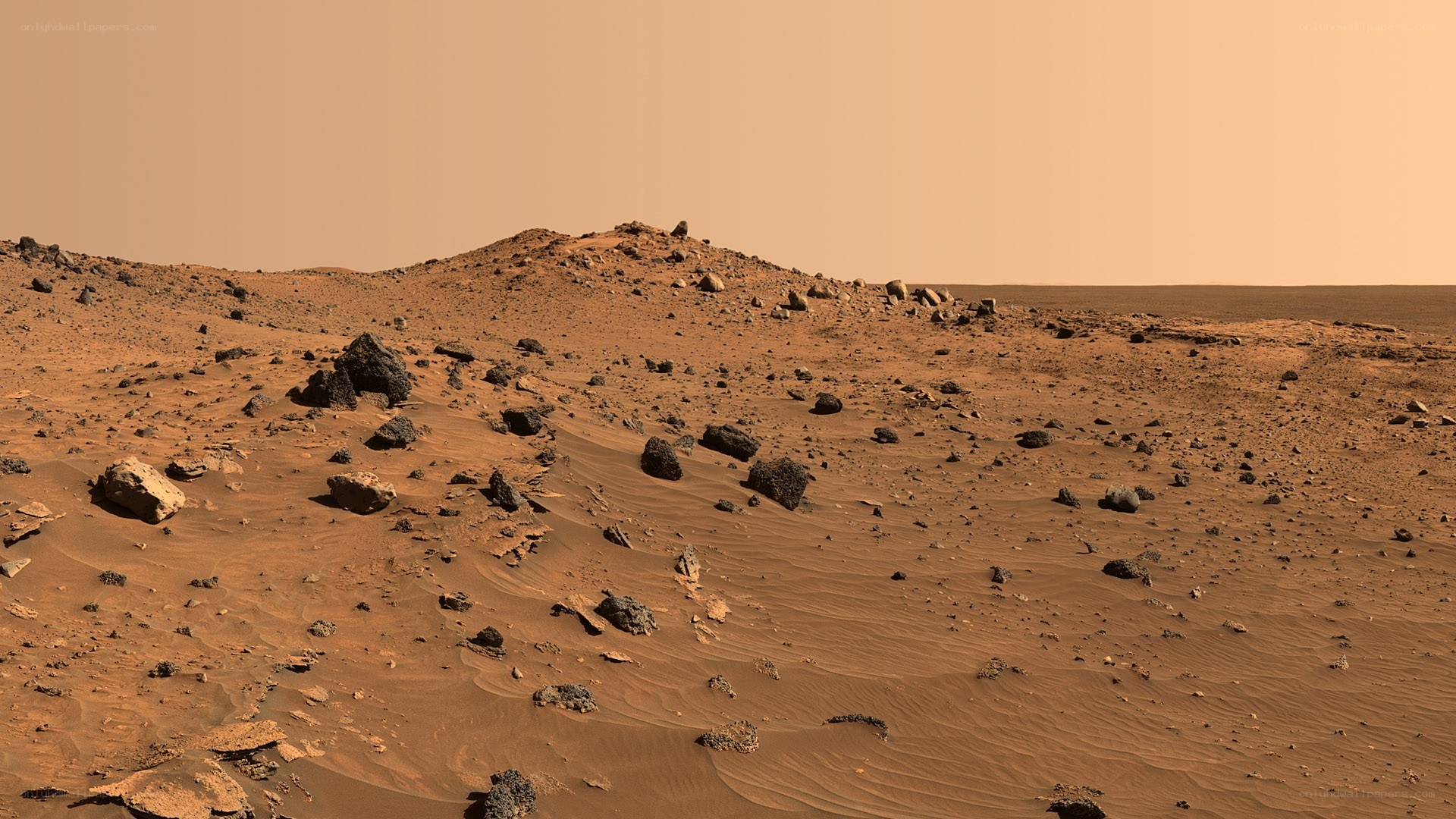 Mars surface landscape