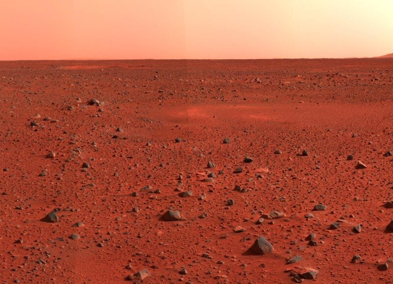 Mars surface landscape