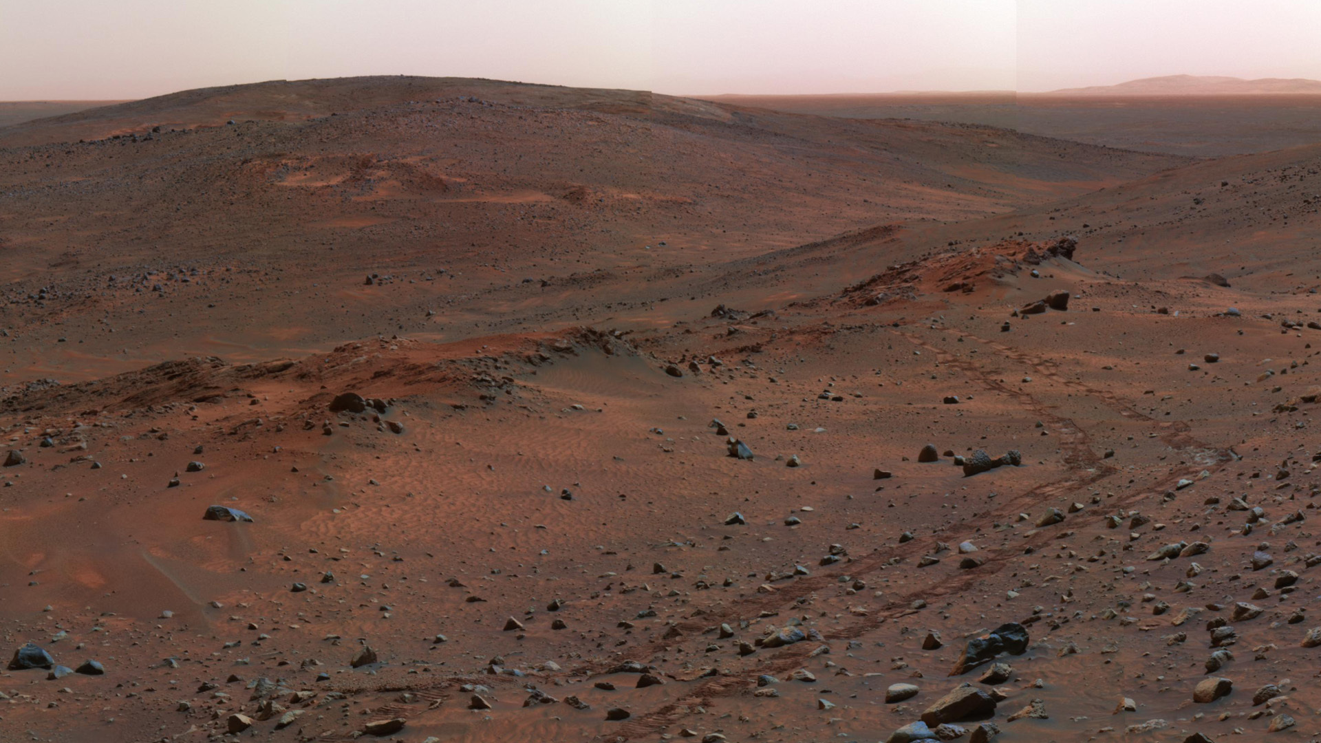 Mars surface landscape