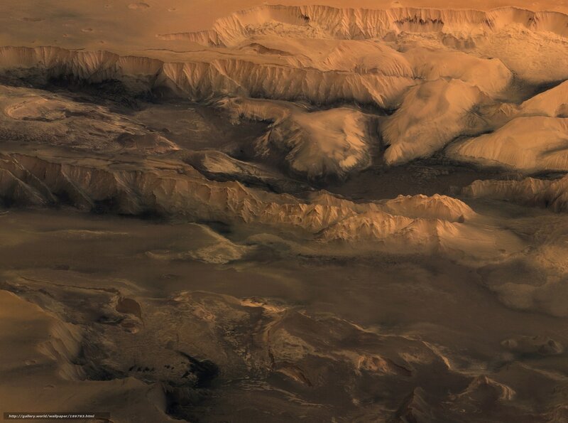 Mars surface landscape