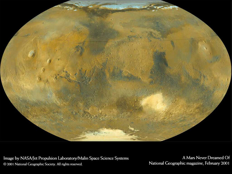 Mars surface map
