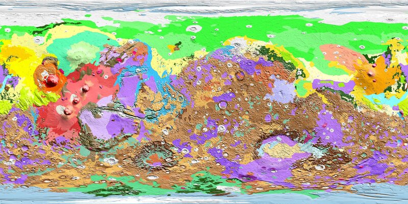 Mars surface mineral map