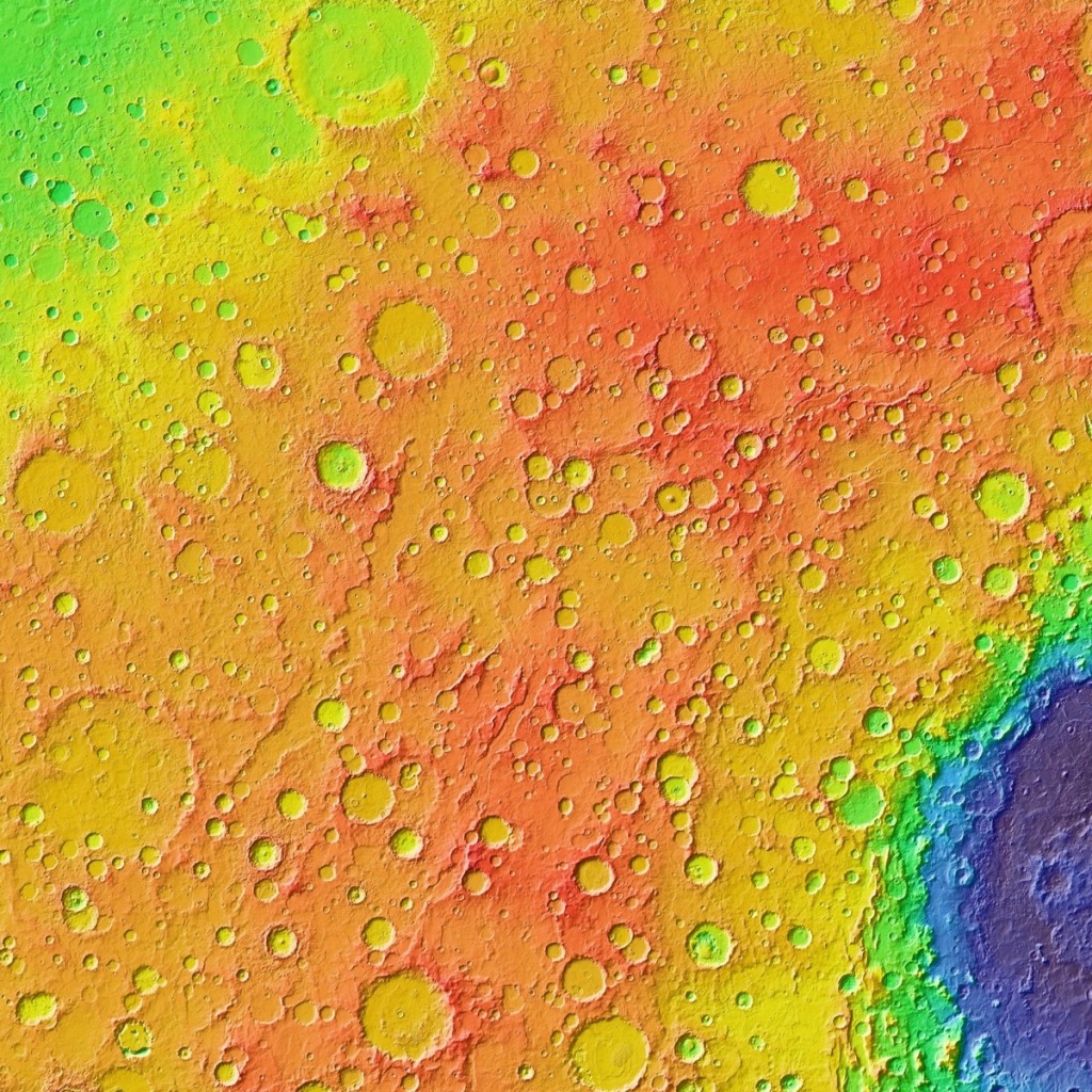 Mars surface topography