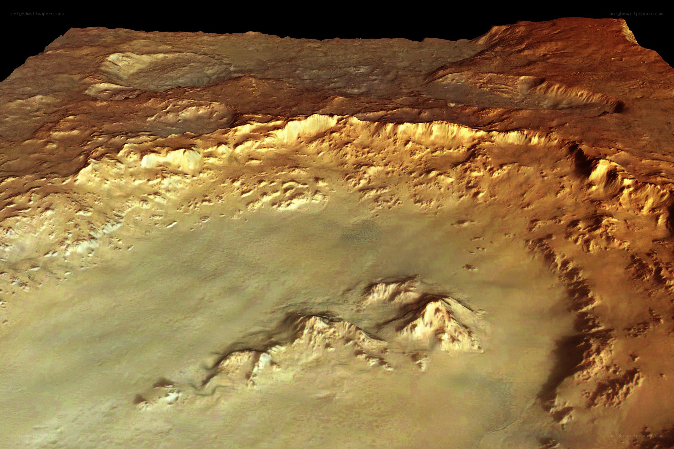 Mars surface topography