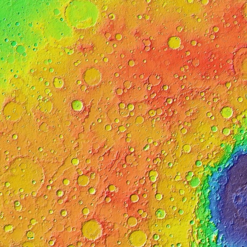 Mars Surface Topography — Green, Scientific