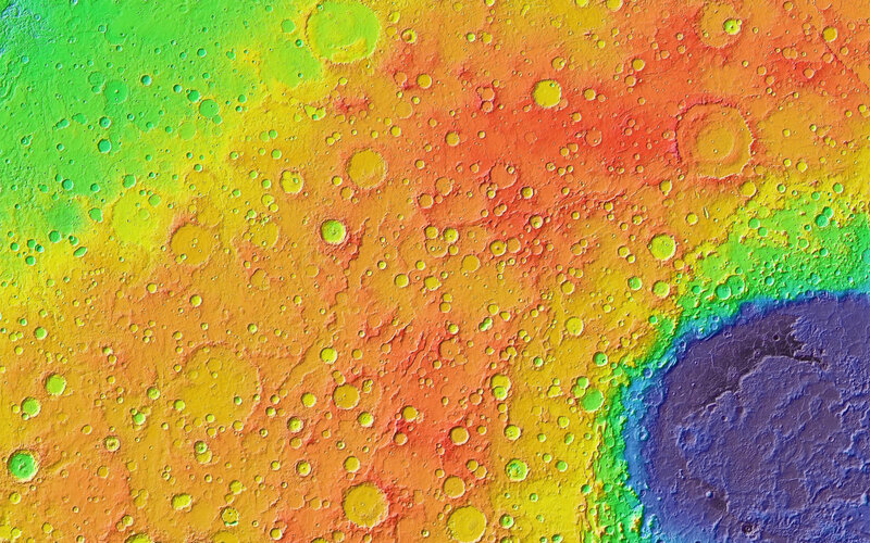 Mars surface topography
